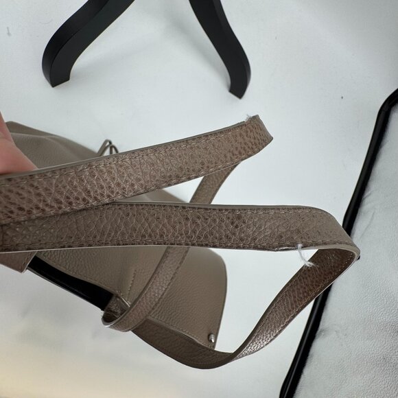 Rebecca Minkoff Megan Tote Bag Shoulder Strap Pebble Leather Rocher Purse Silver - Picture 7 of 8